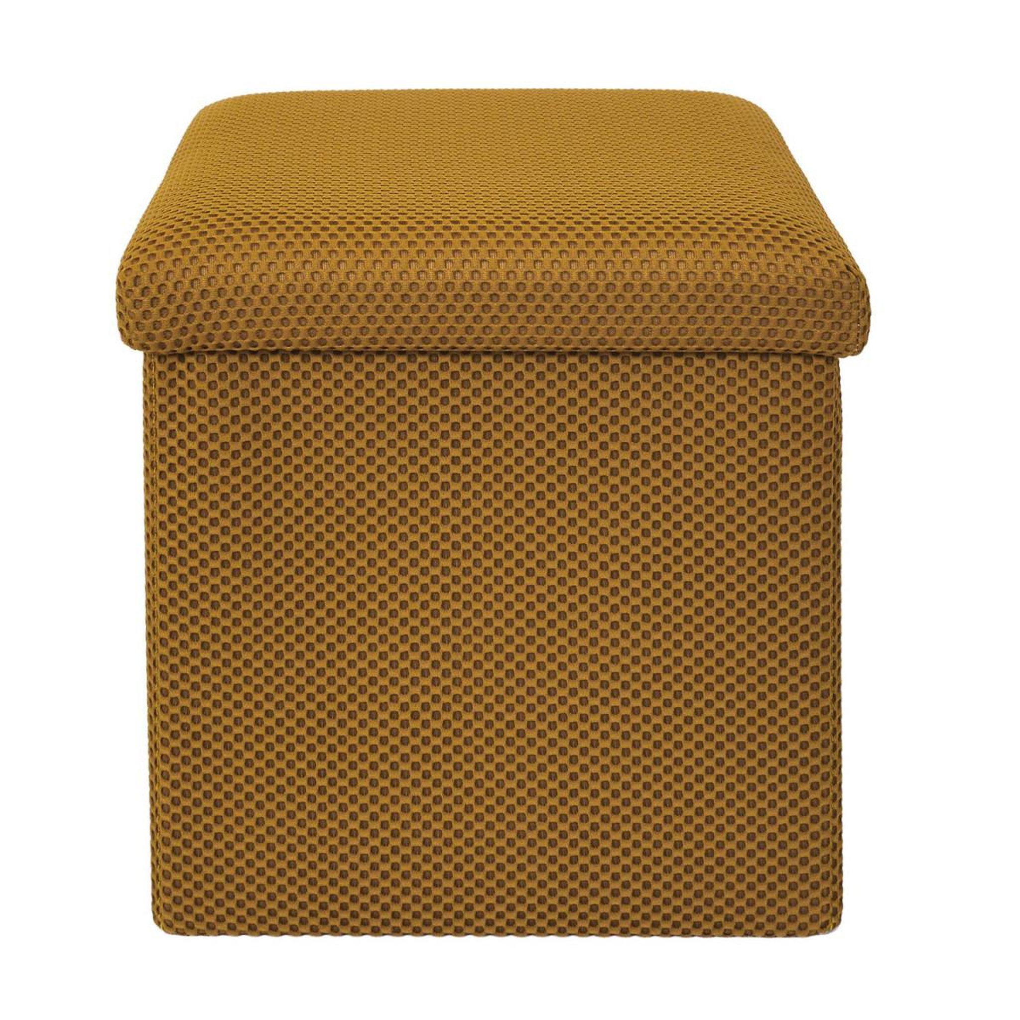 Voir la diapositive 2 : The Home Deco Factory Pouf coffre pliable  atome  38cm jaune