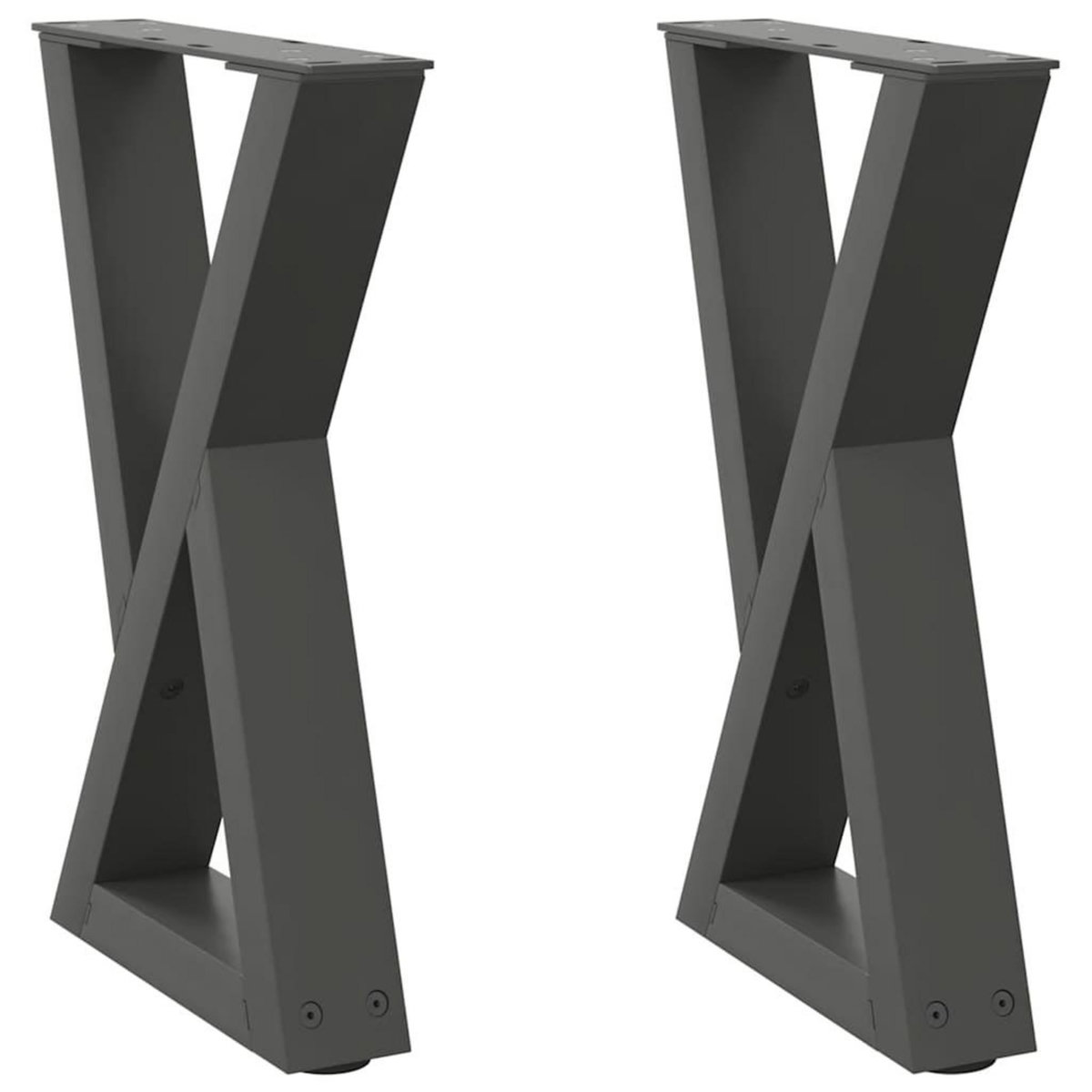 VIDAXL Pieds de table basse 2 pcs anthracite 38x(42-43,3) cm