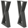 Voir la diapositive 2 : VIDAXL Pieds de table basse 2 pcs anthracite 38x(42-43,3) cm
