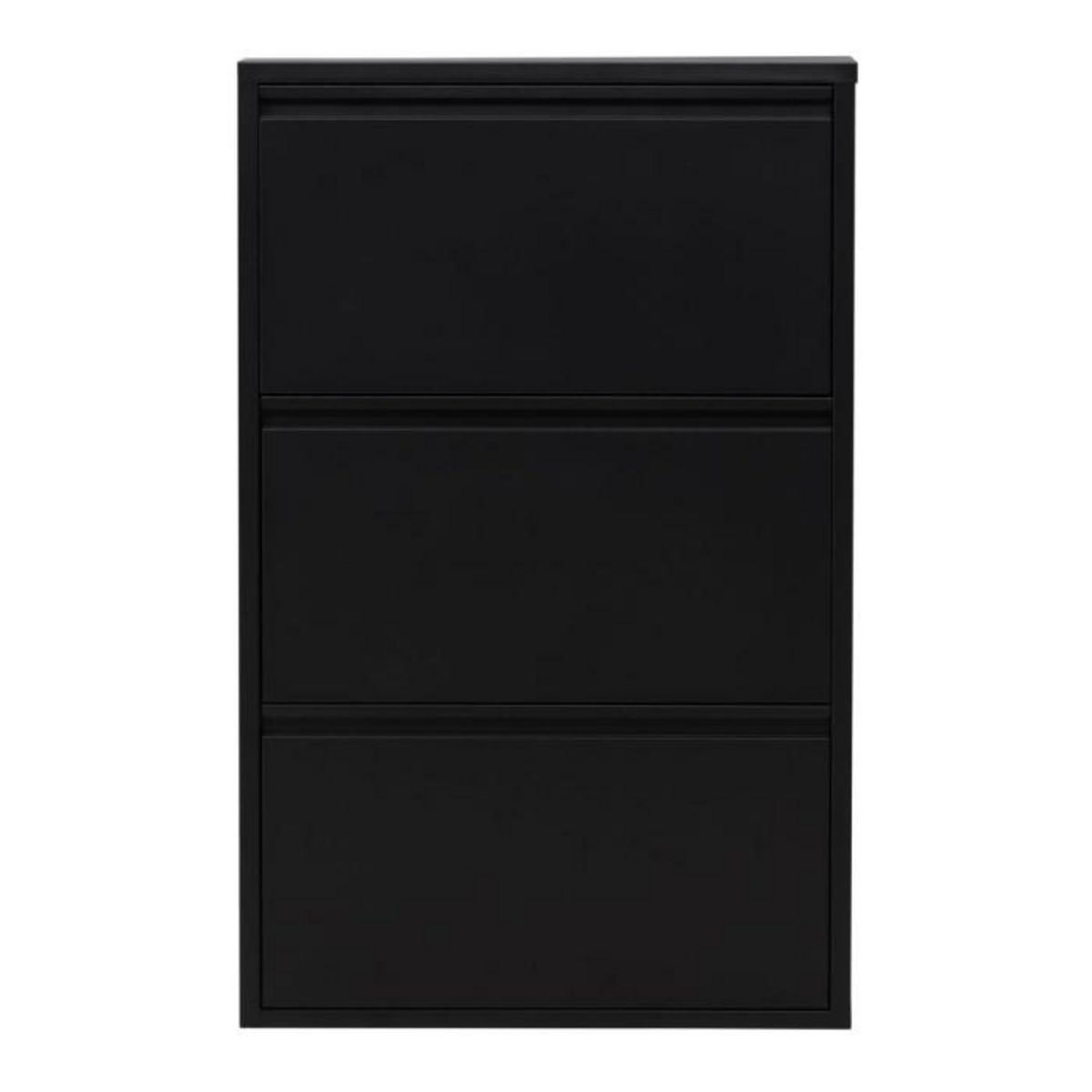 Paris Prix Meuble à Chaussures 3 compartiments  Bonito  103cm Noir