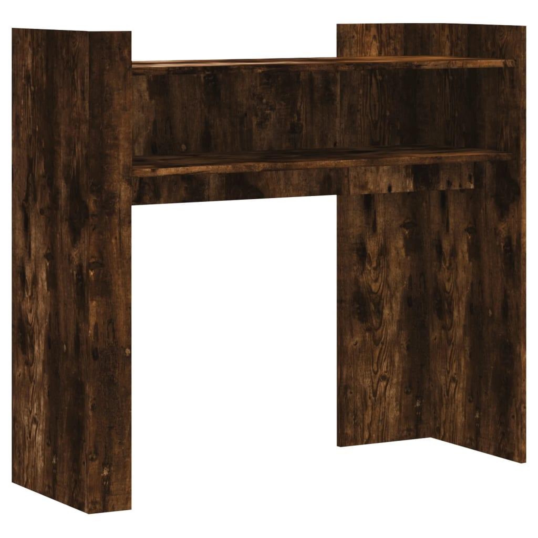 Voir la diapositive 2 : VIDAXL Table console chene fume 100x35x90 cm bois d'ingenierie