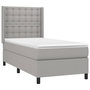 Voir la diapositive 3 : VIDAXL Sommier a lattes de lit avec matelas Gris clair 80x200 cm Tissu