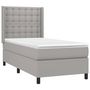 Voir la diapositive 3 : VIDAXL Sommier a lattes de lit avec matelas Gris clair 80x200 cm Tissu