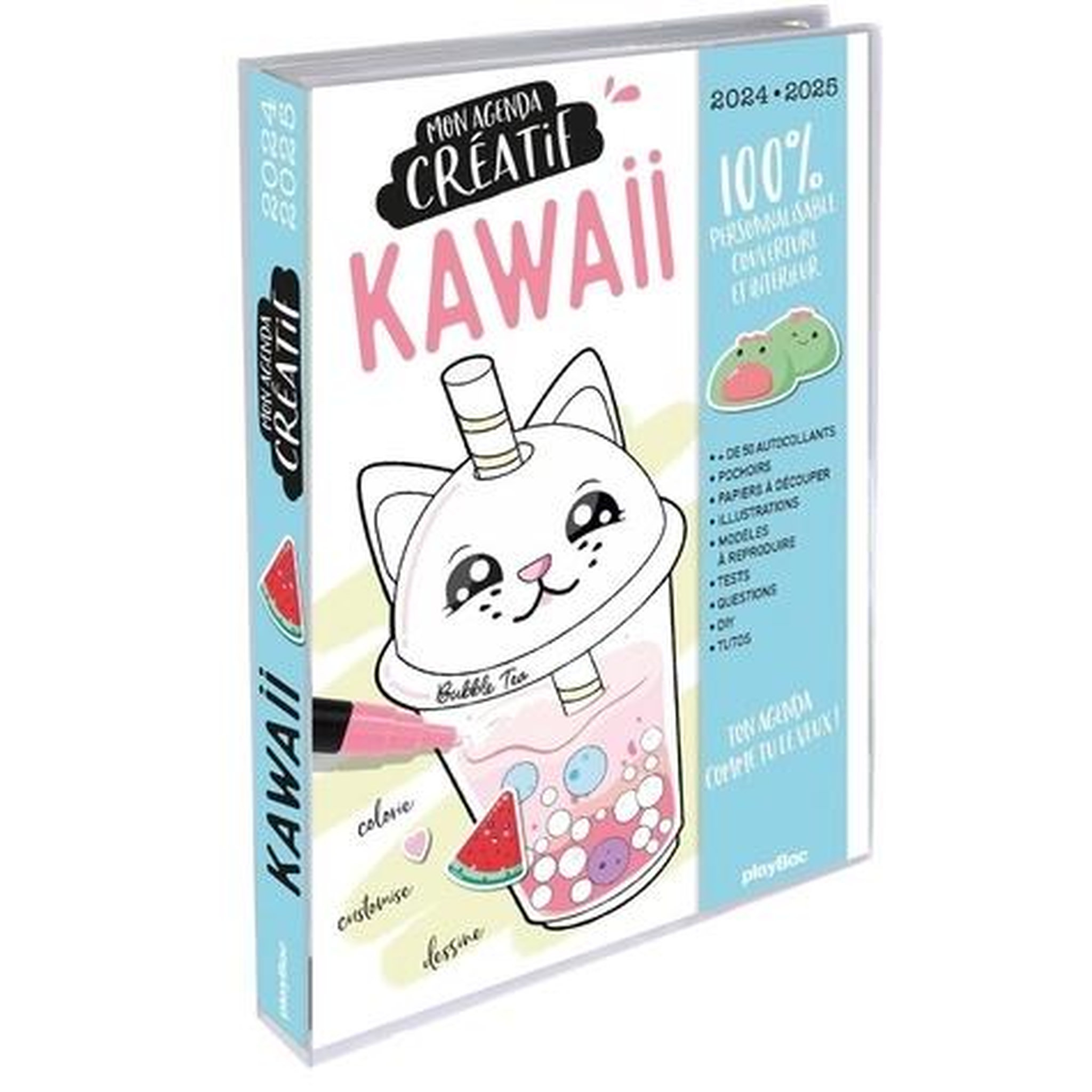 MON AGENDA CREATIF KAWAII. EDITION 2024-2025, Playbac