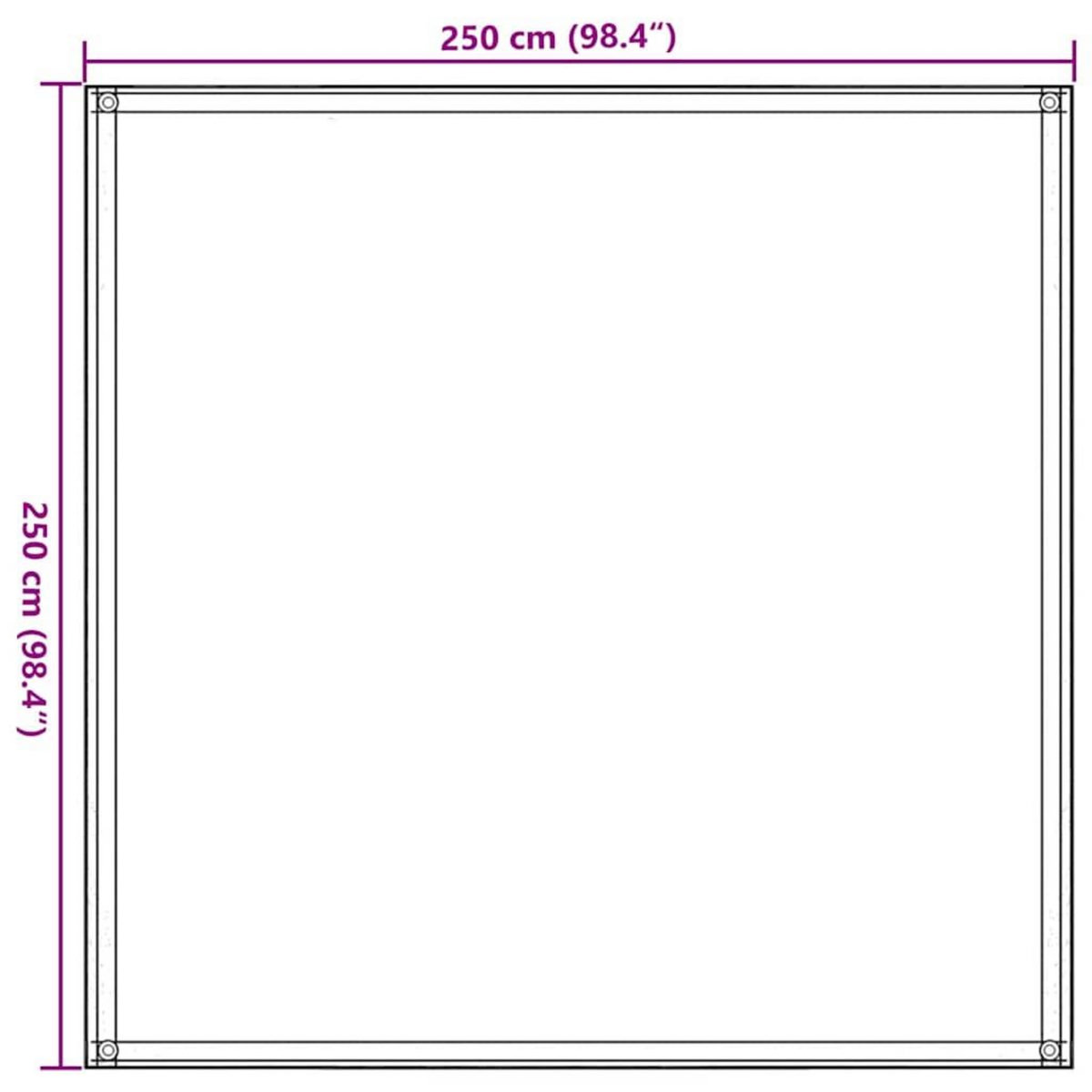 VIDAXL Tapis de tente 250x250 cm Marron
