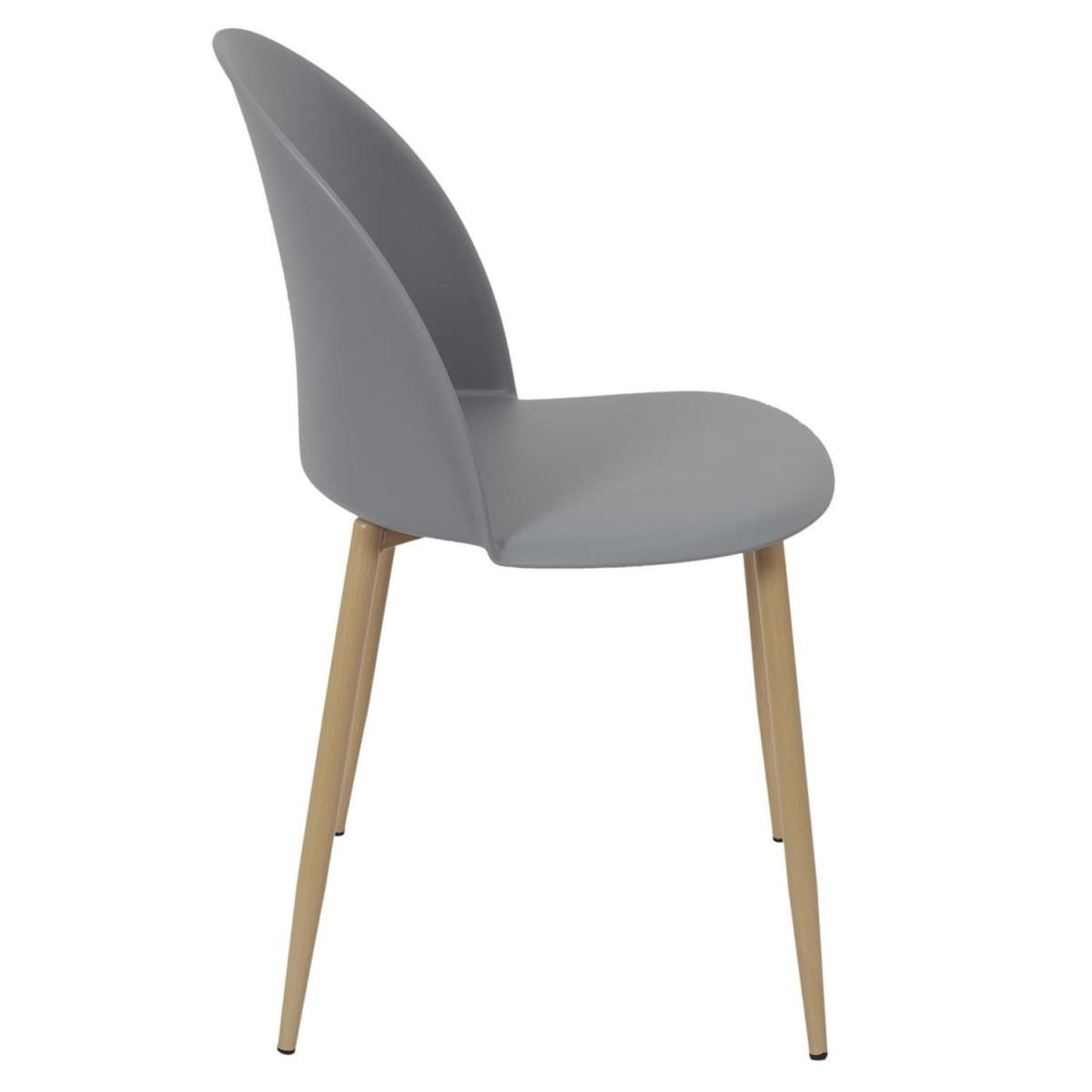 Paris Prix Lot de 2 Chaises Scandinave  Bergen  81cm Gris