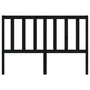 Voir la diapositive 4 : VIDAXL Tete de lit Noir 146x4x100 cm Bois massif de pin