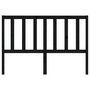 Voir la diapositive 4 : VIDAXL Tete de lit Noir 146x4x100 cm Bois massif de pin