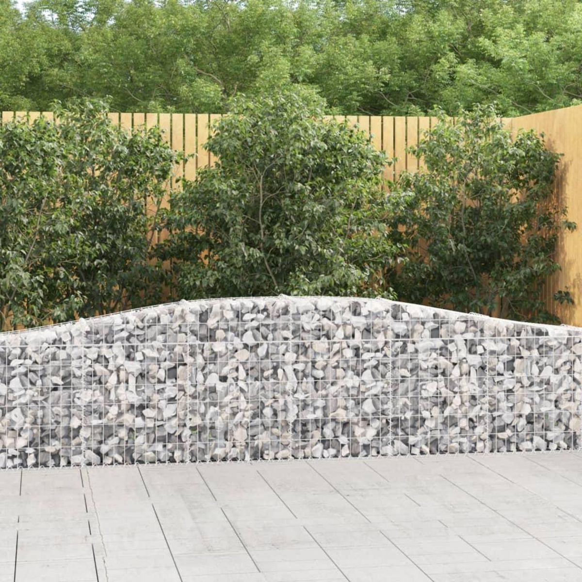 VIDAXL Paniers a gabions arques 20 pcs 400x30x60/80 cm Fer galvanise