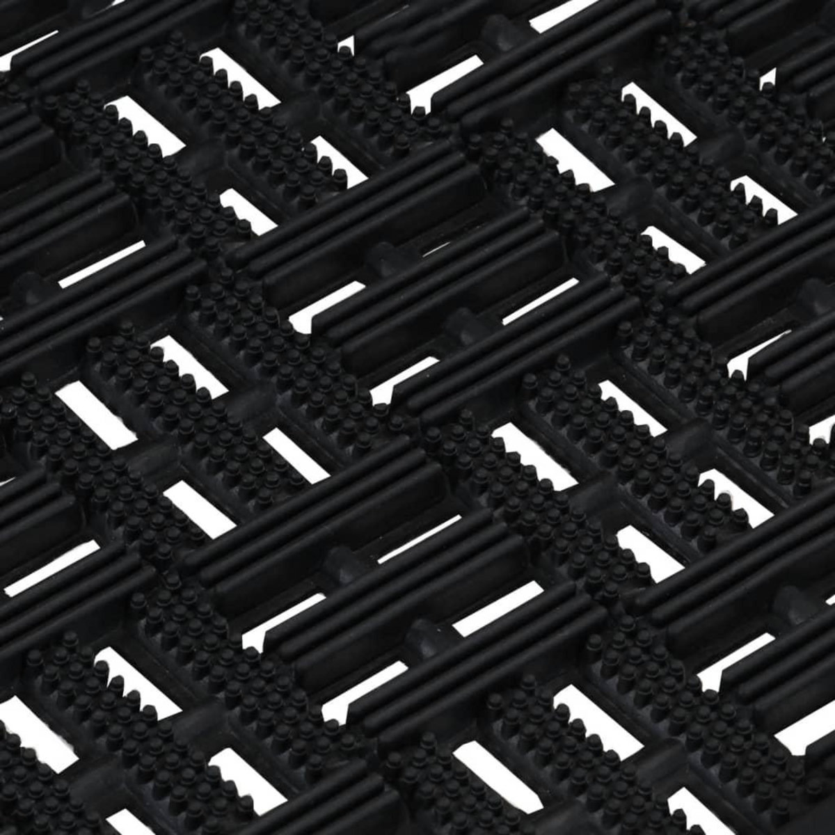 VIDAXL Paillasson rectangulaire 45x75 cm caoutchouc