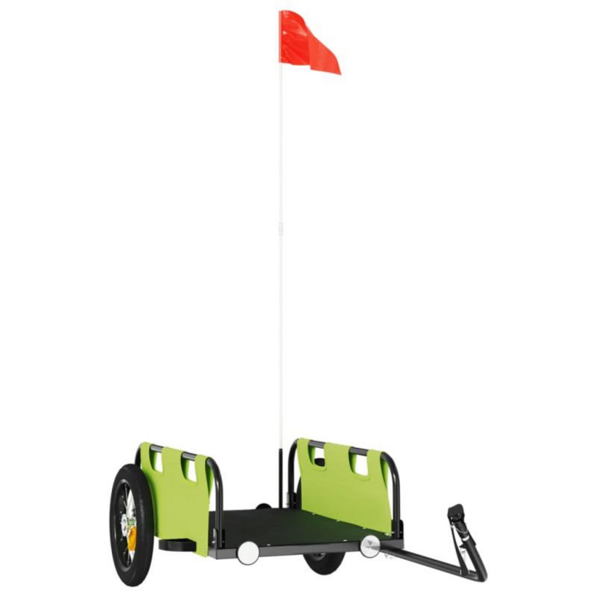 VIDAXL Remorque de vélo vert tissu oxford et fer