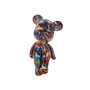 Voir la diapositive 1 : Paris Prix Ourson Nœud Pap en Résine  Psyco  25cm Multicolore