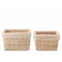 Voir la diapositive 2 : Paris Prix Lot de 2 Paniers  Imitation Fourrure  42cm Naturel