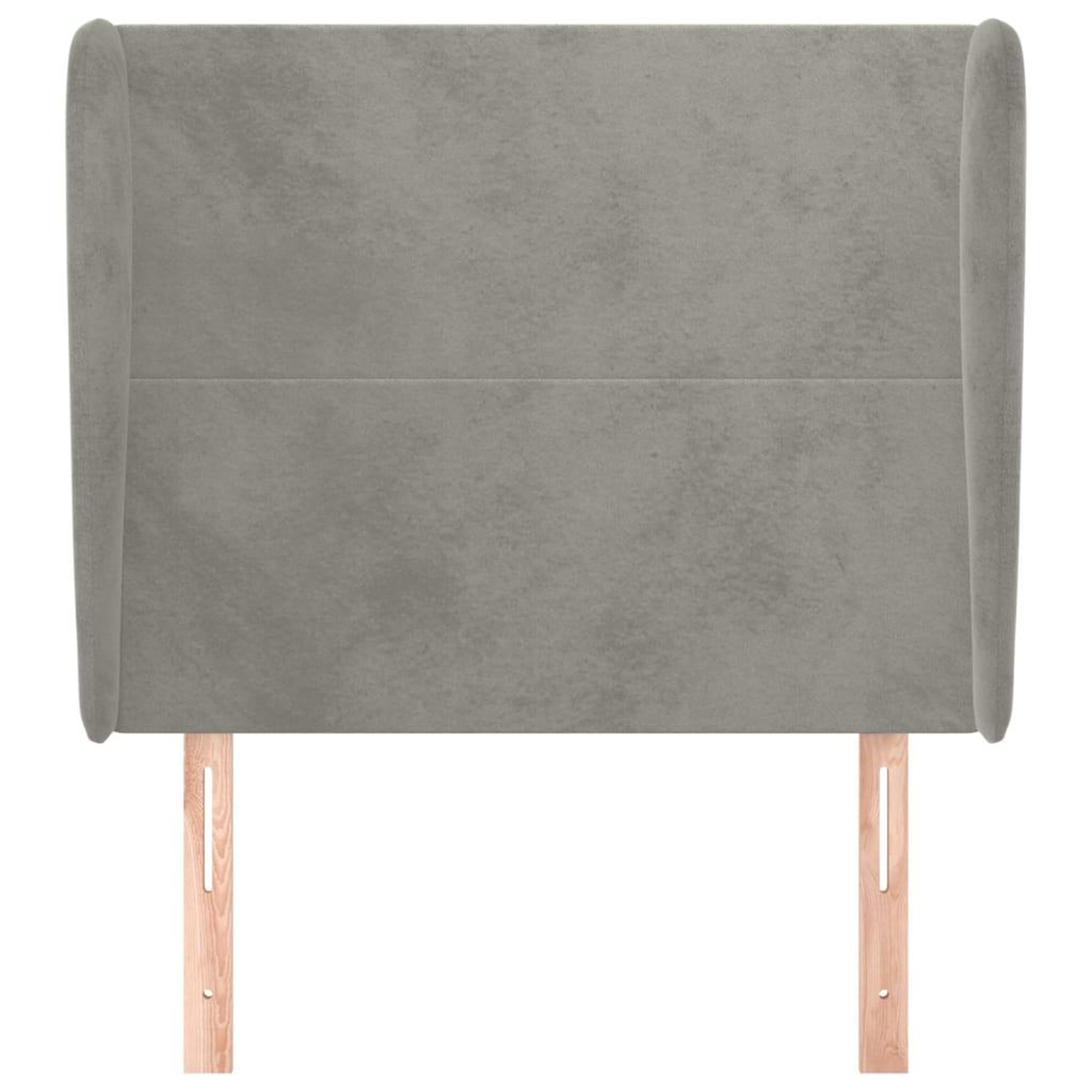 Voir la diapositive 3 : VIDAXL Tete de lit avec oreilles Gris clair 83x23x118/128 cm Velours