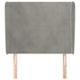 Voir la diapositive 3 : VIDAXL Tete de lit avec oreilles Gris clair 83x23x118/128 cm Velours