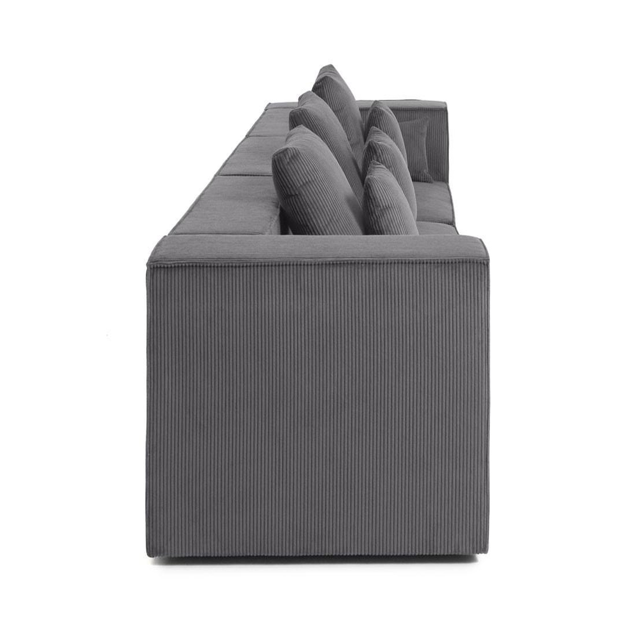 Voir la diapositive 3 : BEST MOBILIER Colombine - canapé modulable droit - 3 places - en velours côtelé