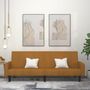 Voir la diapositive 1 : VIDAXL Canape-lit a 2 places marron velours