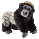 Anima peluche gorille  noir et gris 24 cm