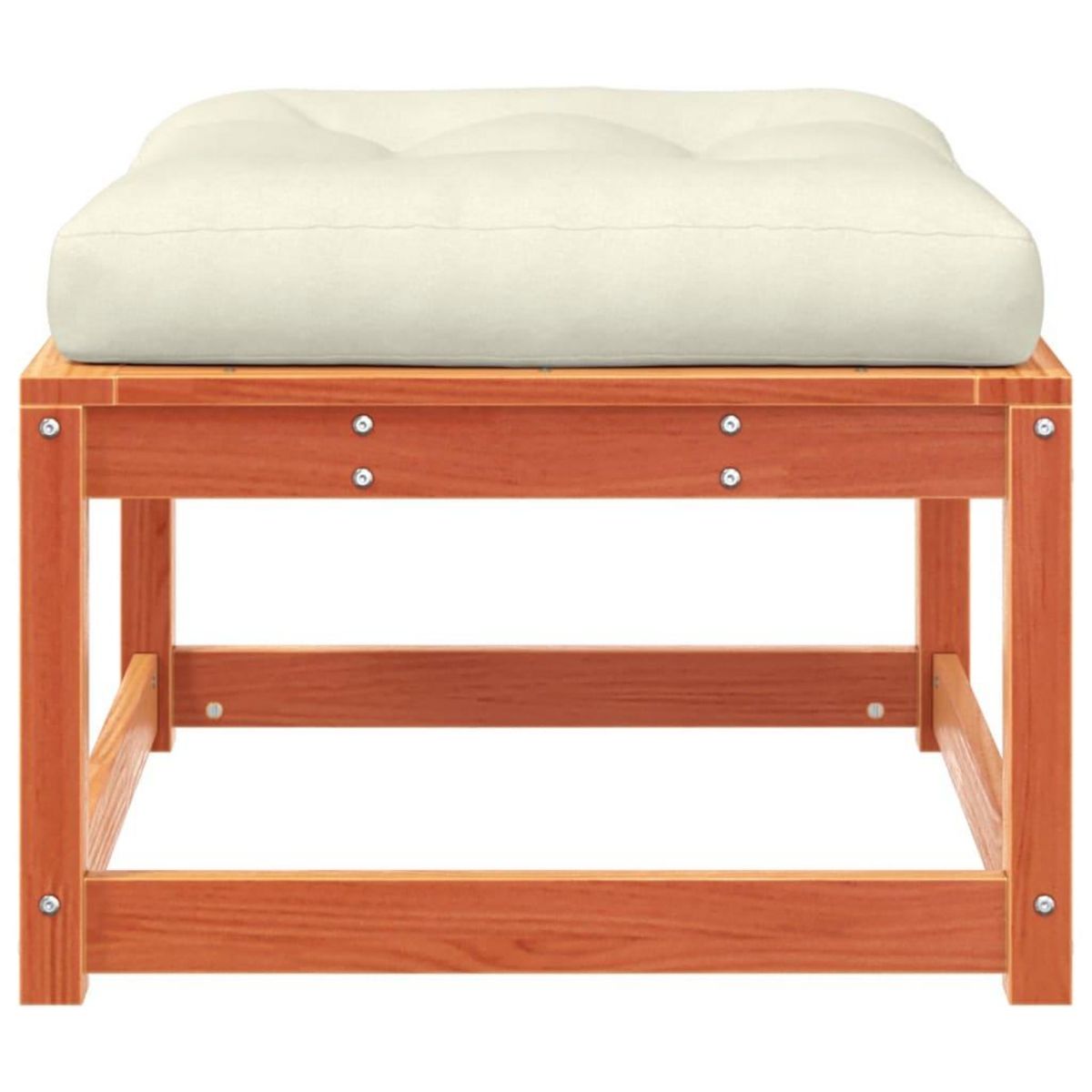 VIDAXL Repose-pied de jardin avec coussins bois massif de pin