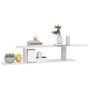 Voir la diapositive 4 : VIDAXL Etagere TV murale Blanc 125x18x23 cm Bois d'ingenierie