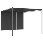 VIDAXL Belvedere de jardin avec rideau lateral 4x3x2,25 m Anthracite