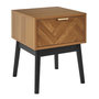 Voir la diapositive 1 : The Home Deco Factory Table de chevet 1 tiroir en bois FELIX - Marron et noir
