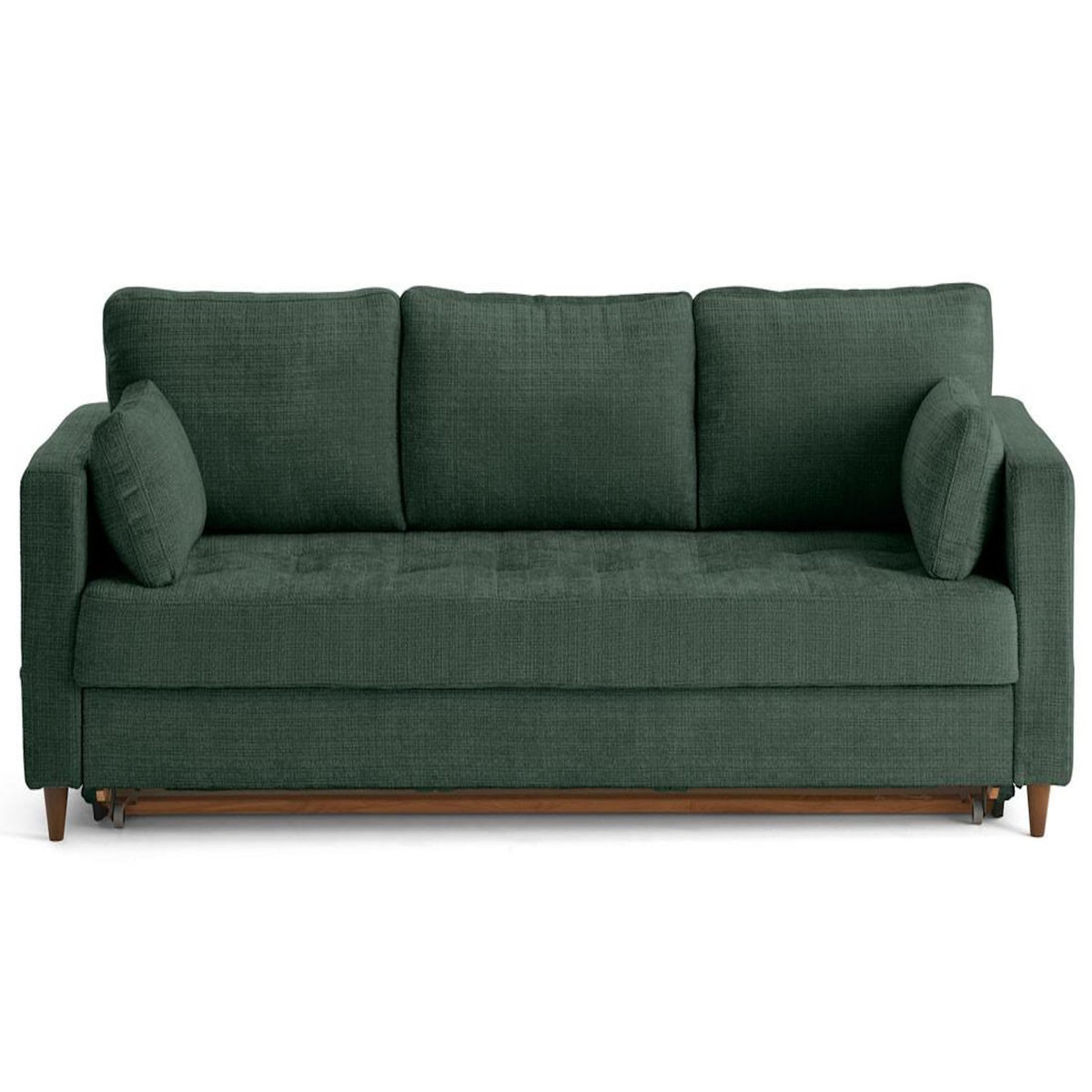 LISA DESIGN Anna - canapé droit 3 places convertible avec poche en velours texturé