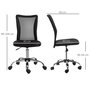 Voir la diapositive 3 : VINSETTO Vinsetto Chaise de bureau ergonomique hauteur réglable piètement chromé pivotant 360° revêtement maille noir