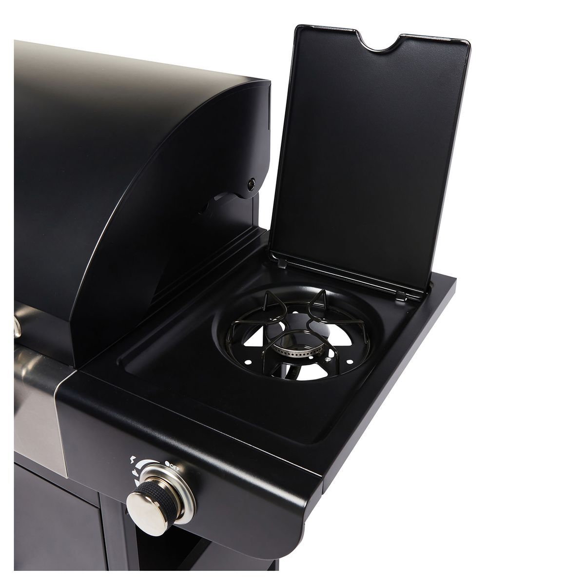 GARDENSTAR Barbecue à gaz en acier 3 brûleurs + 1 latéral MISTRA