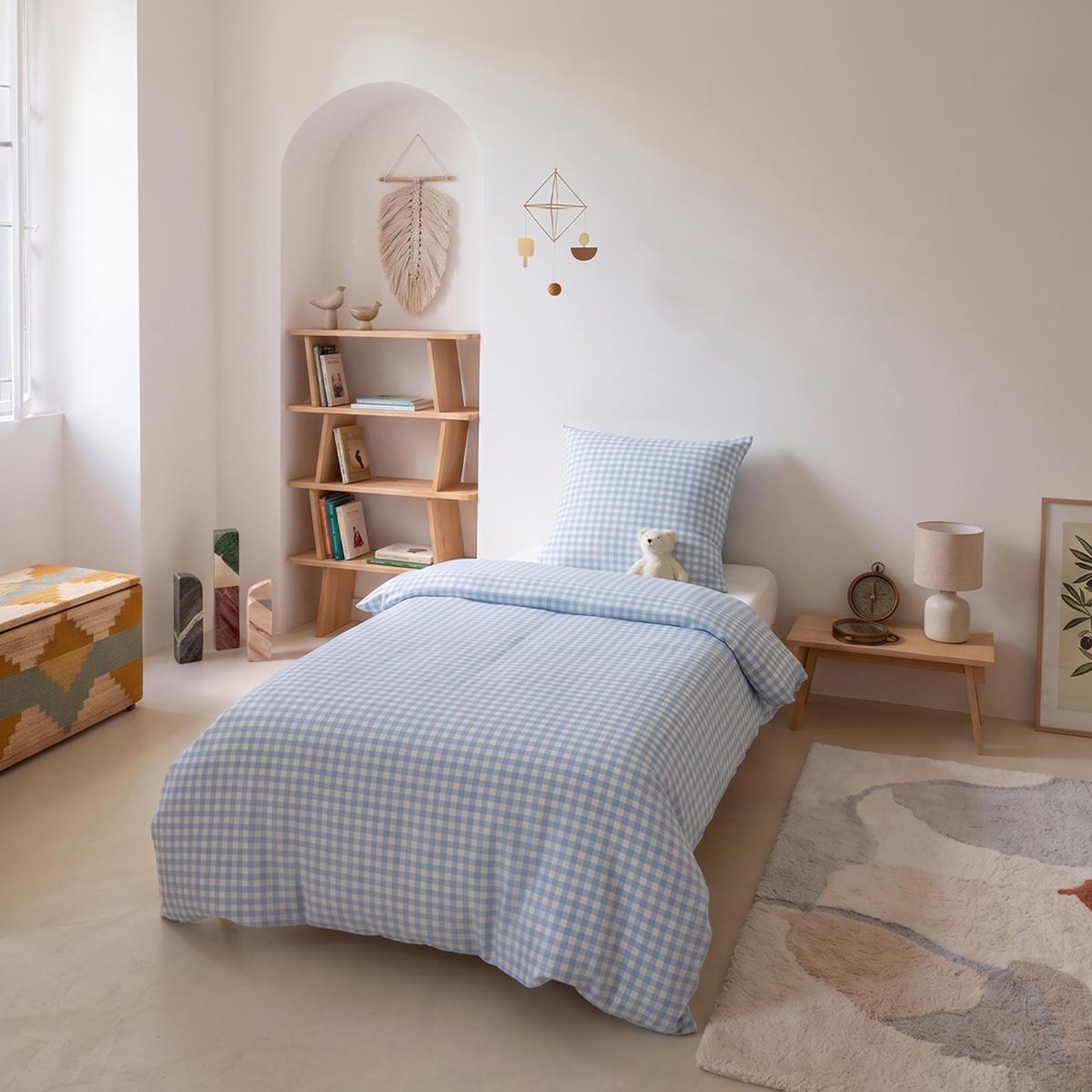 Voir la diapositive 6 : DODO Pack housse de couette + taie(s) d'oreiller coton vichy