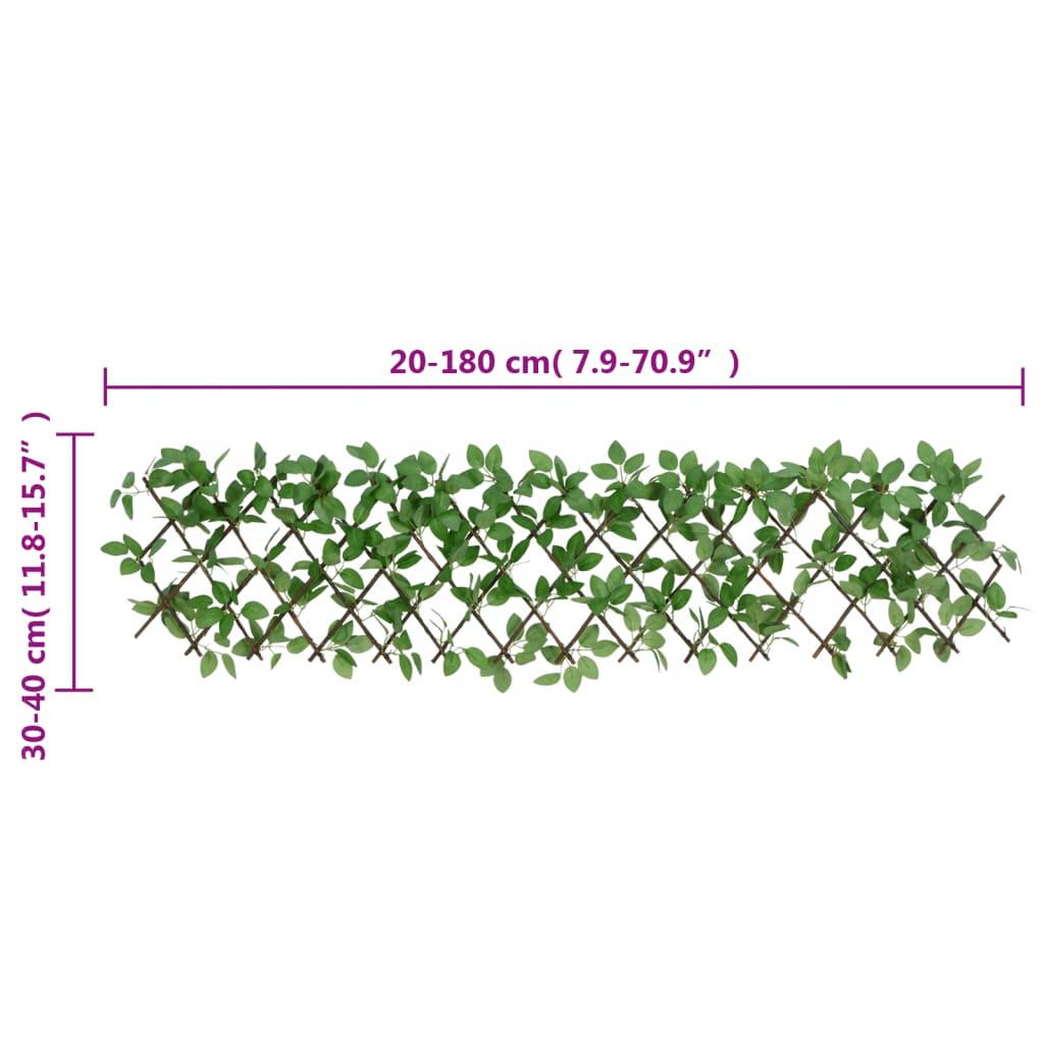 Voir la diapositive 6 : VIDAXL vidaXL Treillis de lierre artificiel extensible 5 pcs vert 180x30 cm