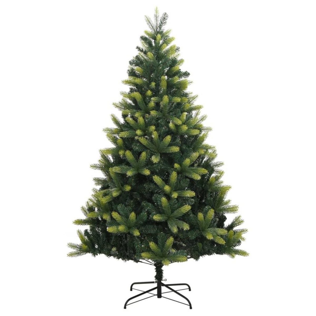 VIDAXL Sapin de Noël artificiel a charnieres avec support 210 cm