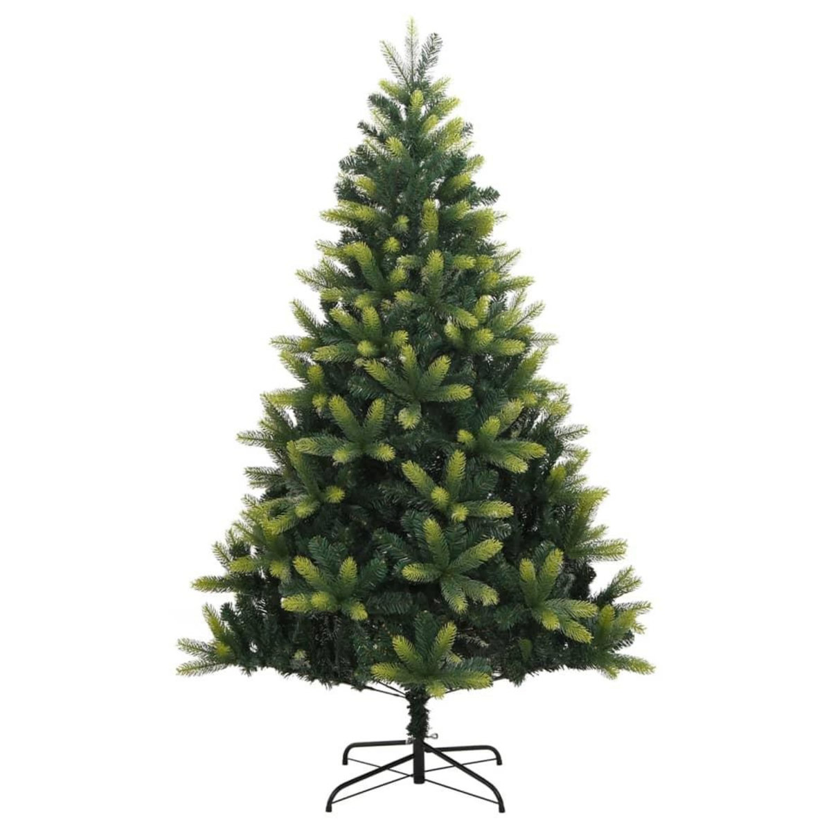 VIDAXL Sapin de Noël artificiel a charnieres avec support 210 cm