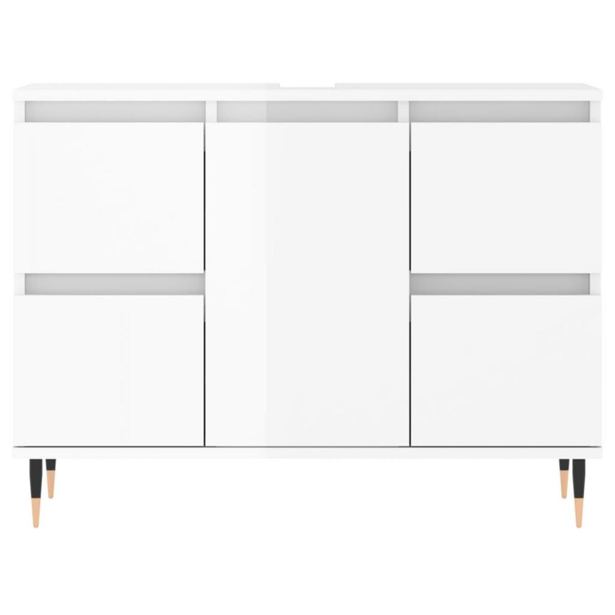 VIDAXL Armoire de salle de bain blanc brillant 80x33x60 cm