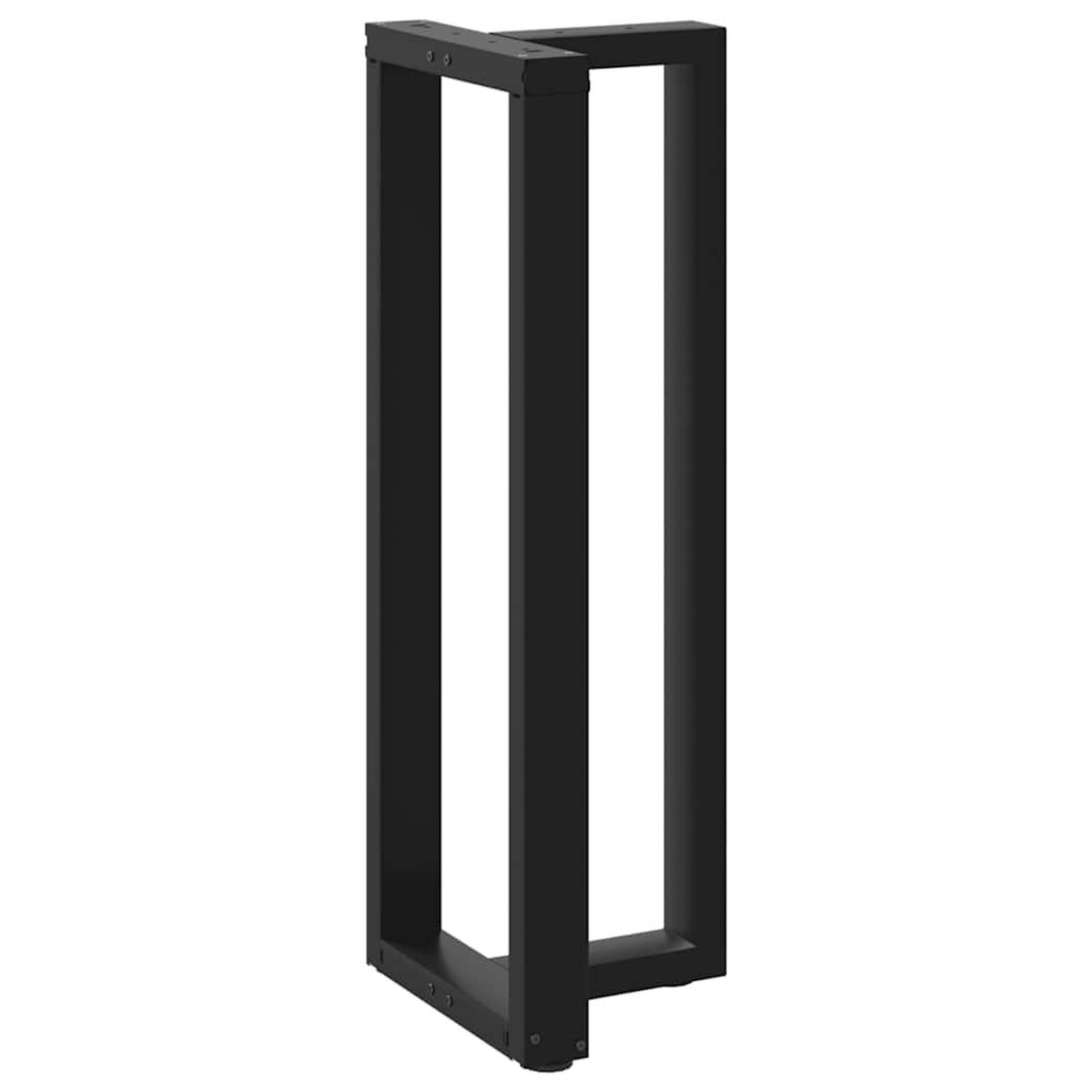Voir la diapositive 4 : VIDAXL Pieds de table de bar forme de T 2 pcs noir 50x35x(110-111) cm