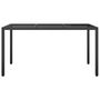 Voir la diapositive 3 : VIDAXL Table de jardin 150x90x75cm Verre trempe et resine tressee Noir