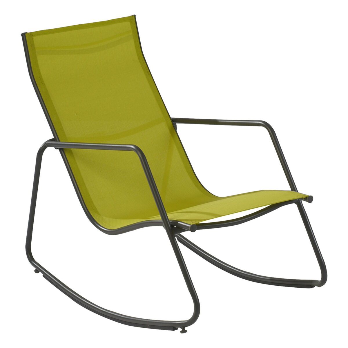 GARDENSTAR Rocking chair acier textilène vert anis BALI
