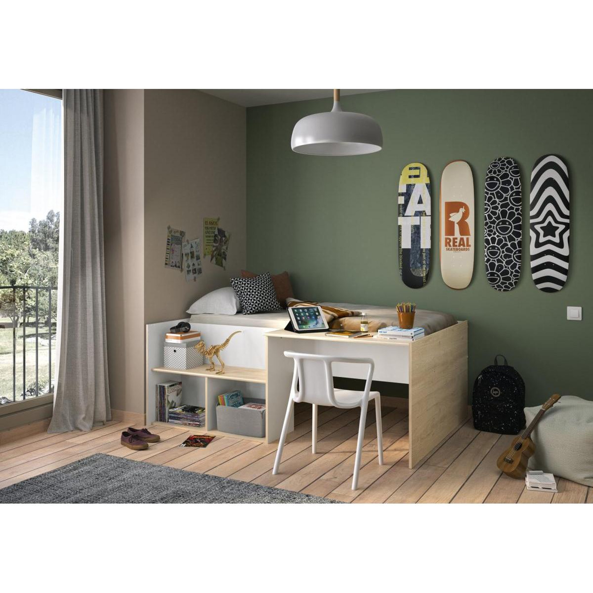 Voir la diapositive 2 : GALIPETTE Lit combiné oscar 90x190 cm