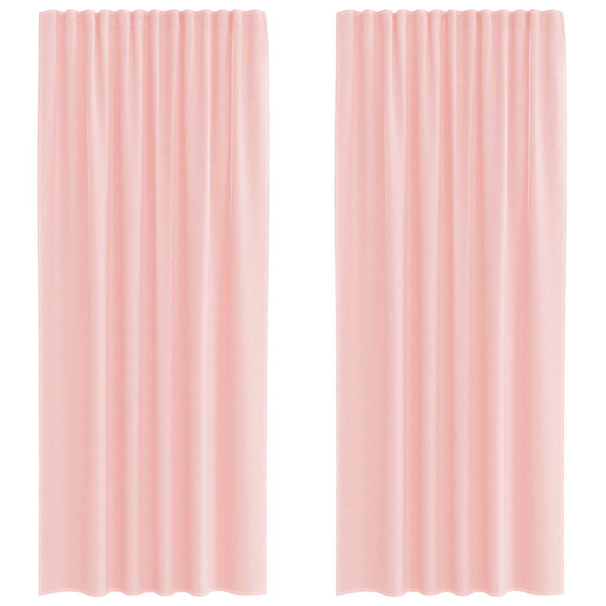Voir la diapositive 2 : VIDAXL Rideaux en voile avec boucles 2 pcs rose 140x225 cm