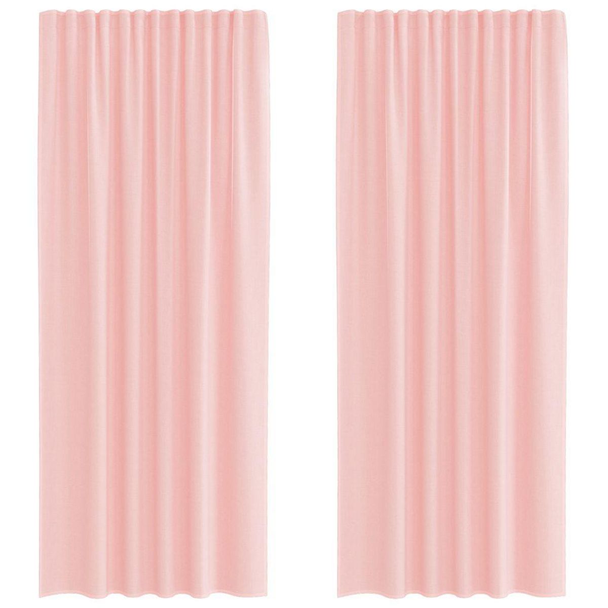 VIDAXL Rideaux en voile avec boucles 2 pcs rose 140x225 cm