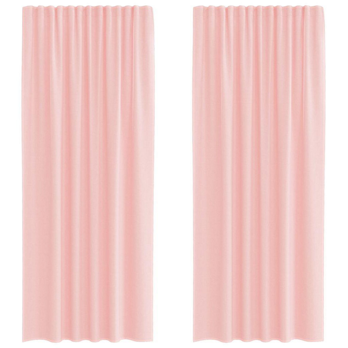 VIDAXL Rideaux en voile avec boucles 2 pcs rose 140x225 cm
