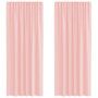 Voir la diapositive 2 : VIDAXL Rideaux en voile avec boucles 2 pcs rose 140x225 cm