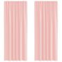 Voir la diapositive 2 : VIDAXL Rideaux en voile avec boucles 2 pcs rose 140x225 cm