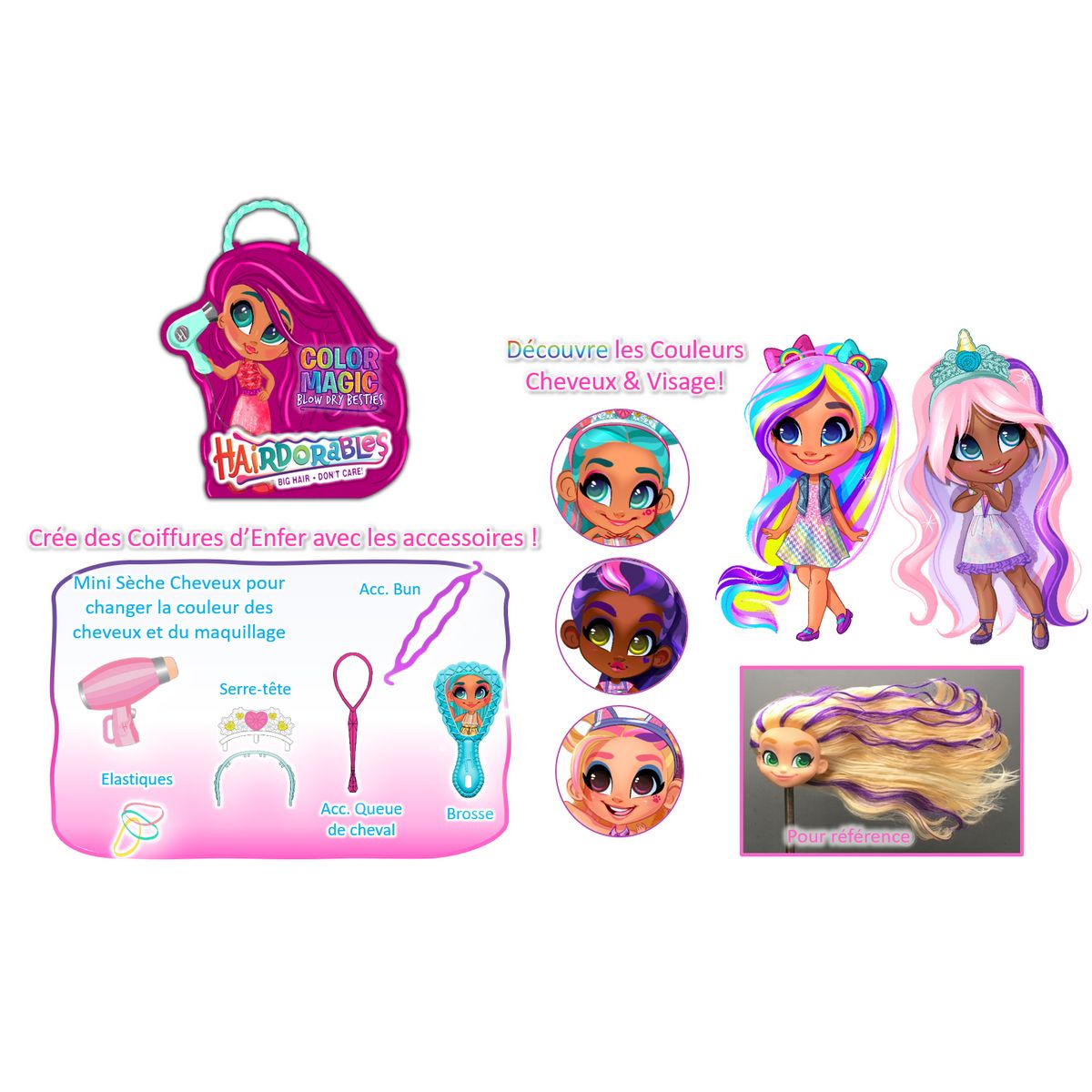 GP TOYS Hairdorables - Poupée Surprise - Serie 6 - Color Magic 