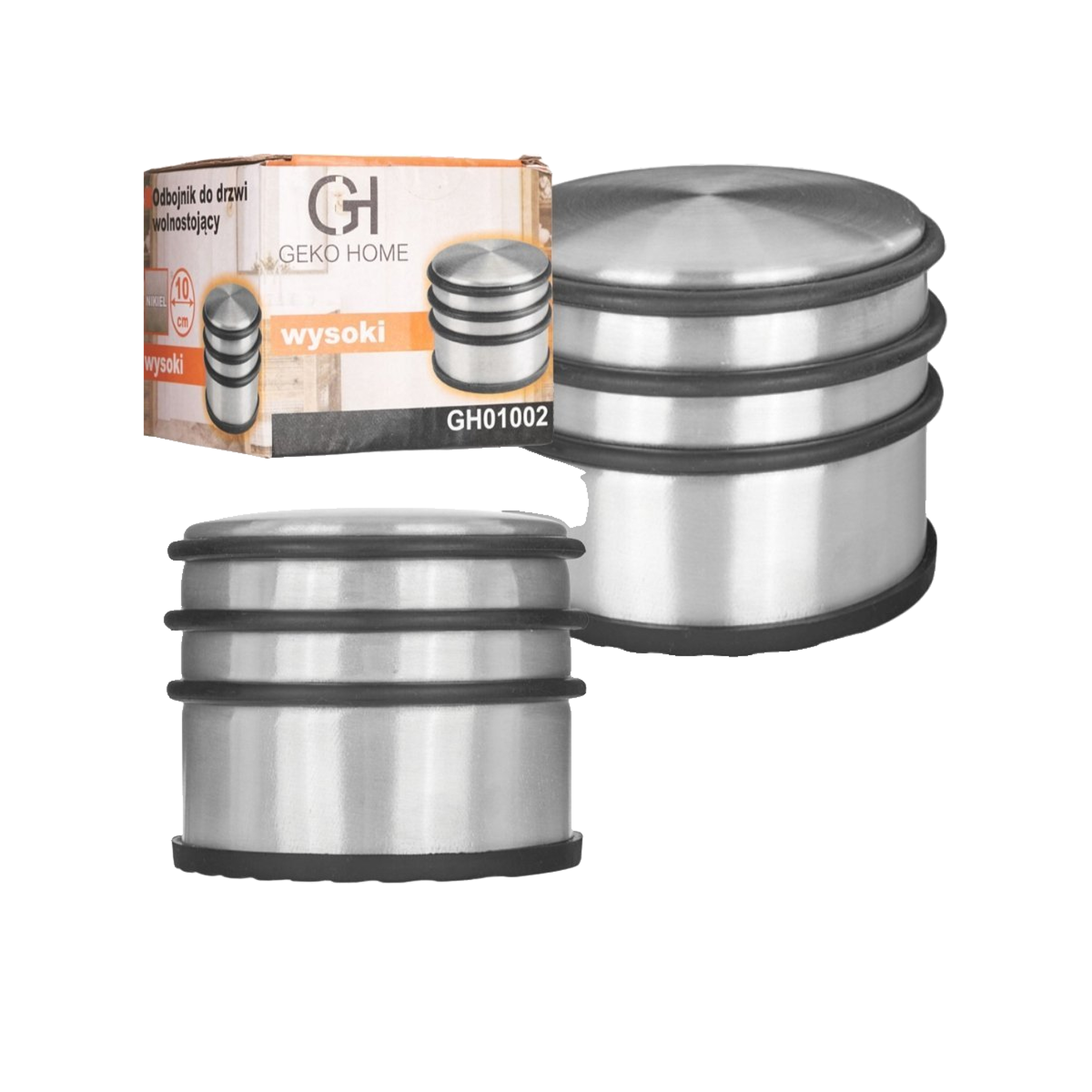 Voir la diapositive 4 : Geko Butée de porte Geko gh01002 couleur nickel brossé