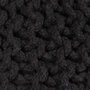 Voir la diapositive 2 : VIDAXL Pouf tricote a la main Coton 50 x 35 cm Noir