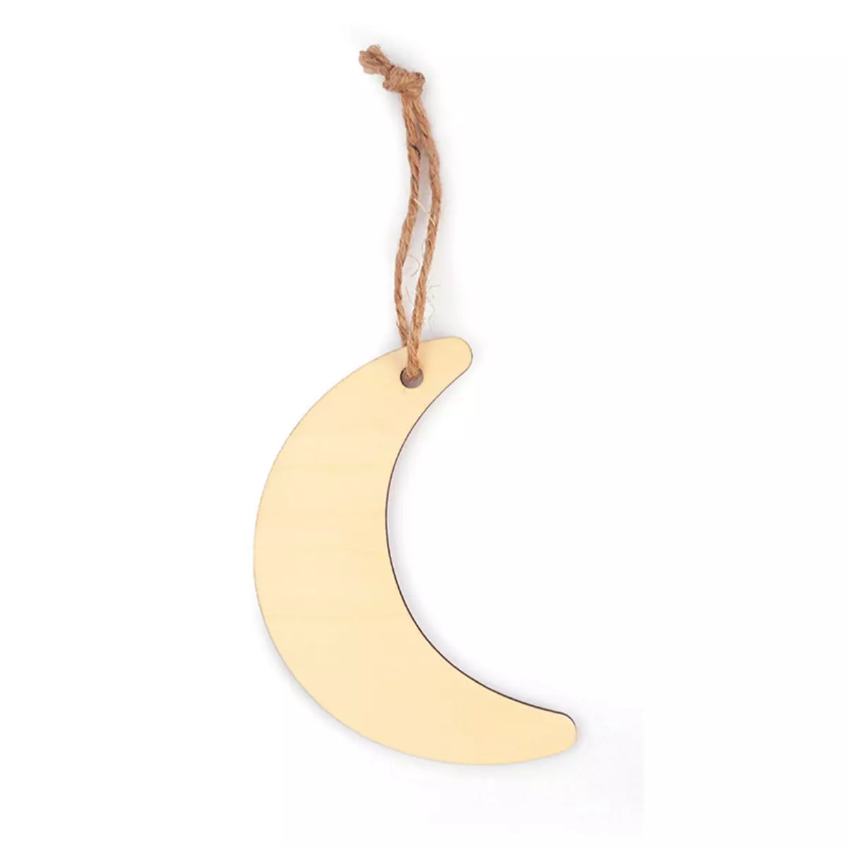 Graine créative Suspension Lune en bois à décorer Ø 12 cm