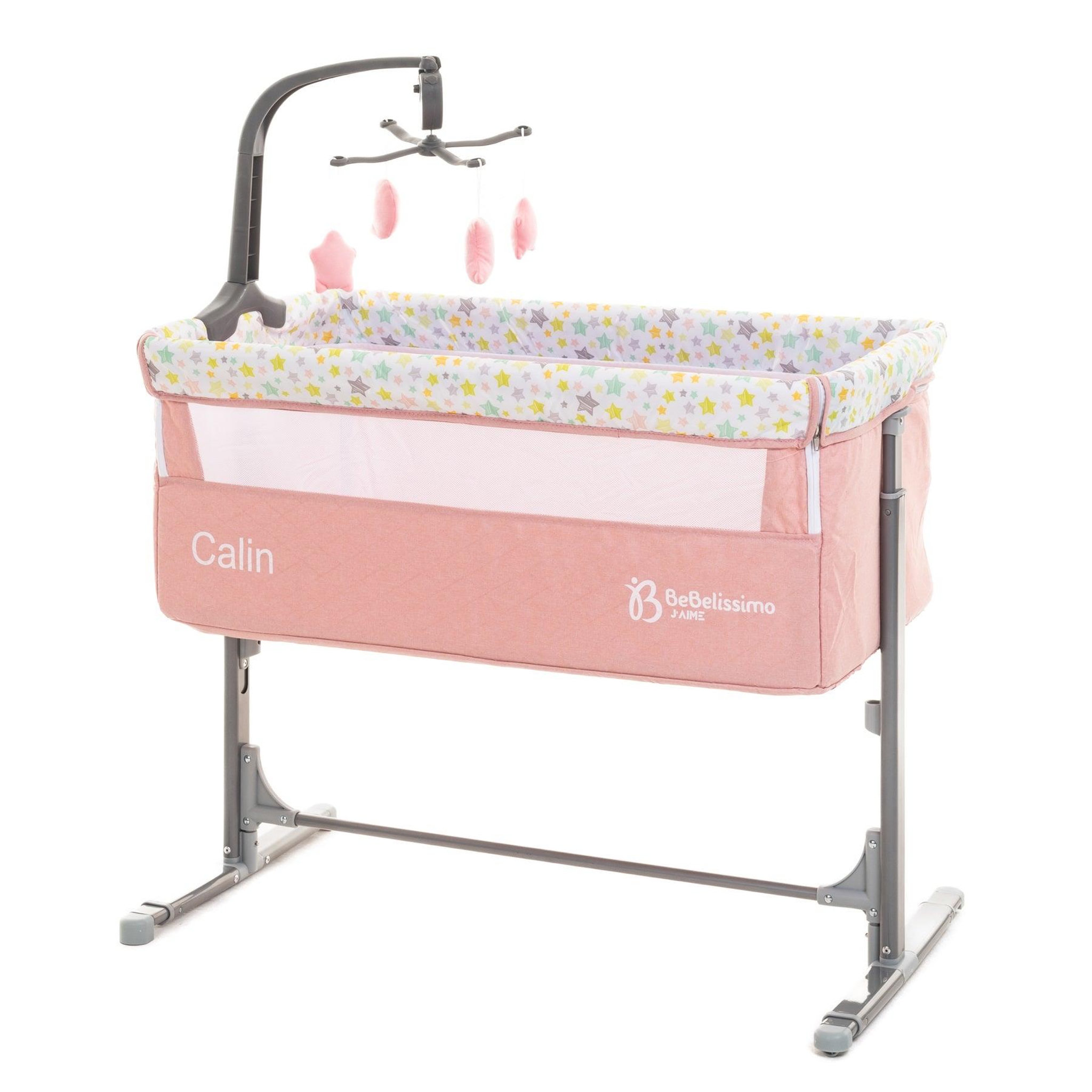Voir la diapositive 1 : BEBELISSIMO BEBELISSIMO - Lit Cododo - berceau bébé - lit bébé - Calin avec mobile musical - dès la naissannce - rose