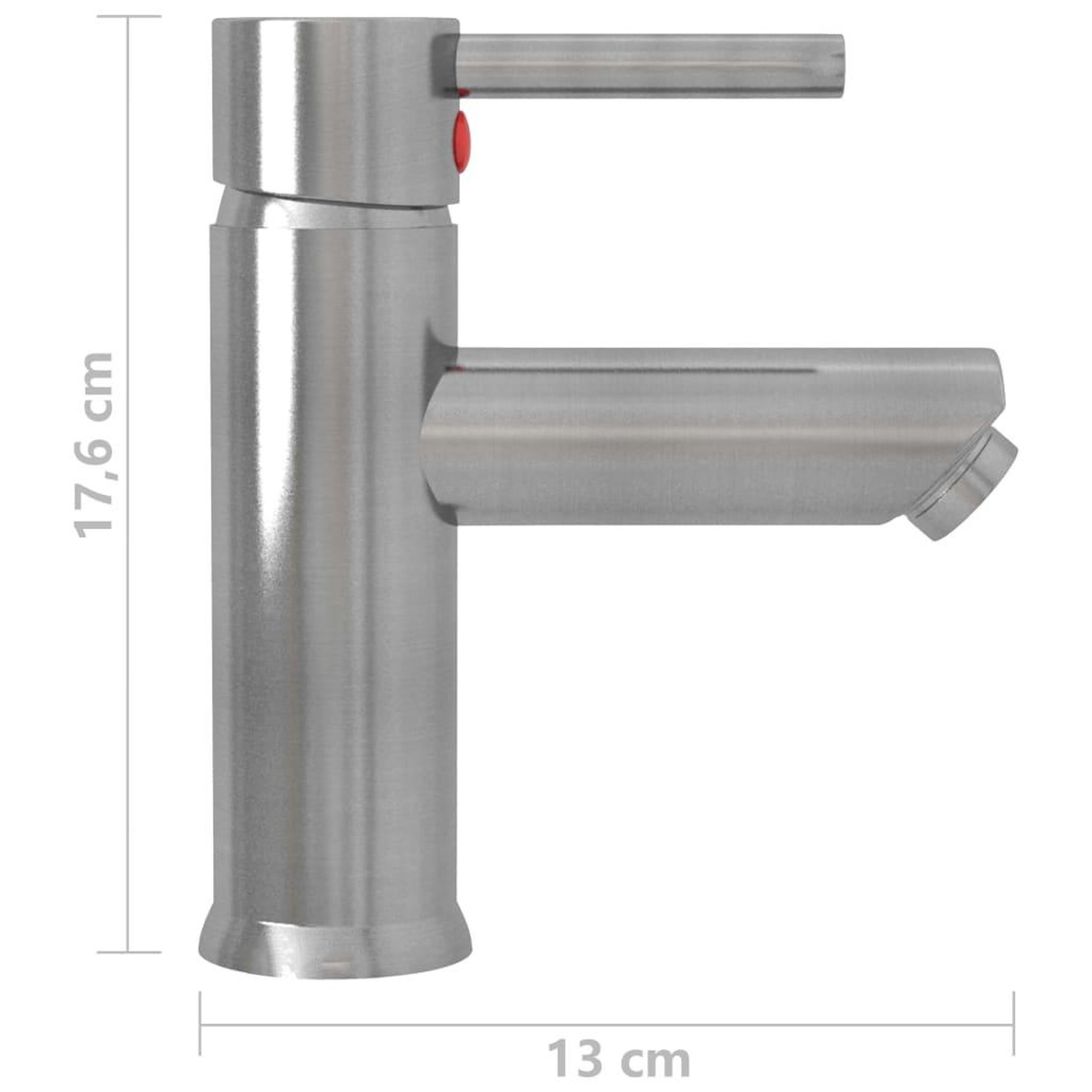 Voir la diapositive 6 : VIDAXL Robinet de lavabo de salle de bain argente 130x176 mm