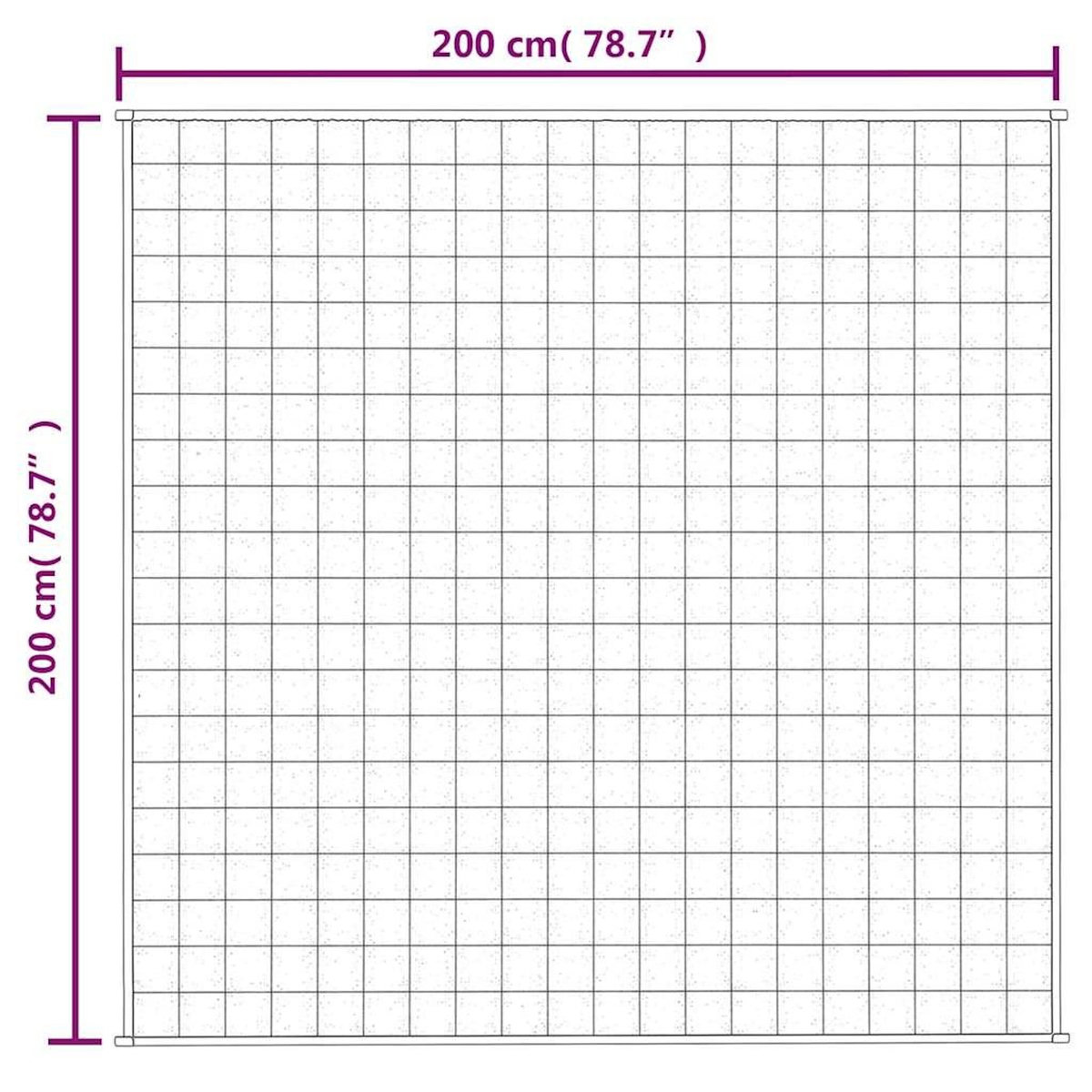 VIDAXL Couverture lestee Gris 200x200 cm 13 kg Tissu